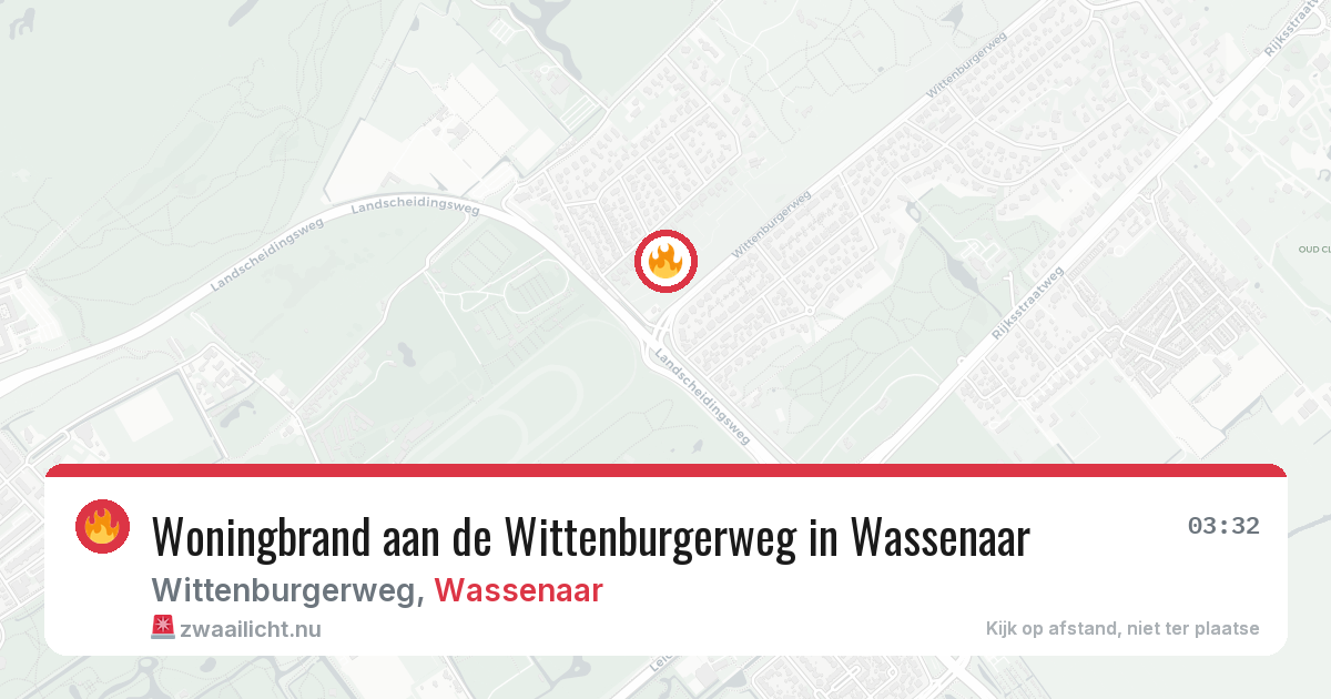 Woningbrand aan de Wittenburgerweg in Wassenaar — 19 mei 2026