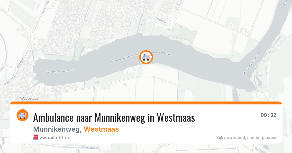 Ambulance naar Munnikenweg in Westmaas — 15 jul 2026