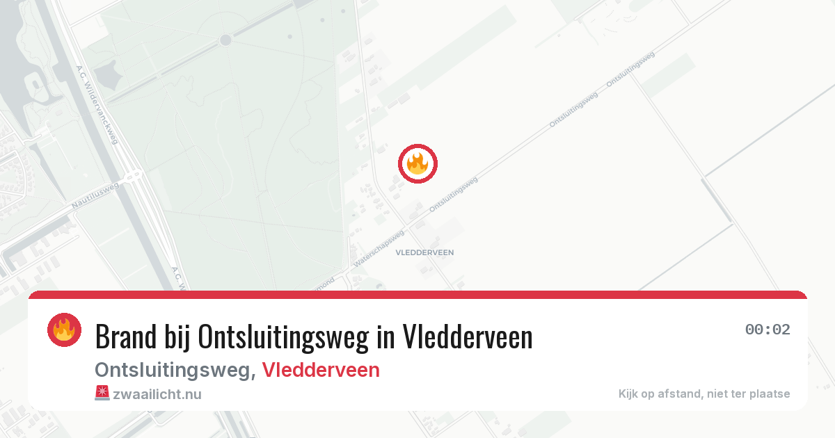 Brand bij Ontsluitingsweg in Vledderveen — 13 jun 2026