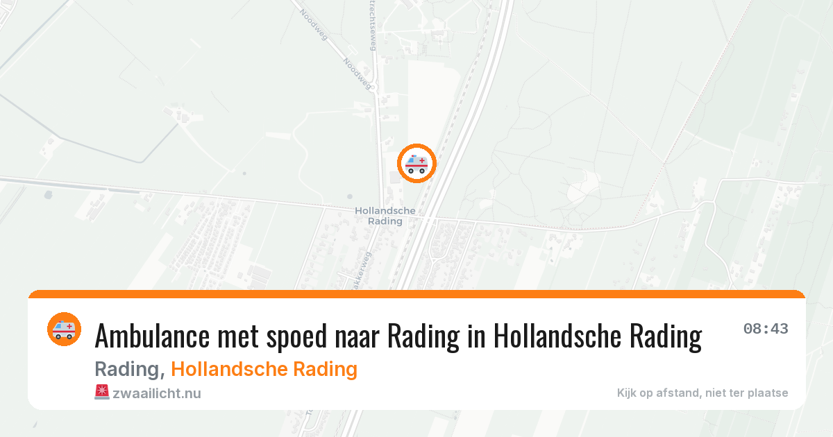 Ambulance met spoed naar Rading in Hollandsche Rading — 22 mei 2026