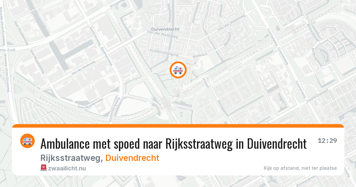 Ambulance met spoed naar Rijksstraatweg in Duivendrecht — 19 mei 2026