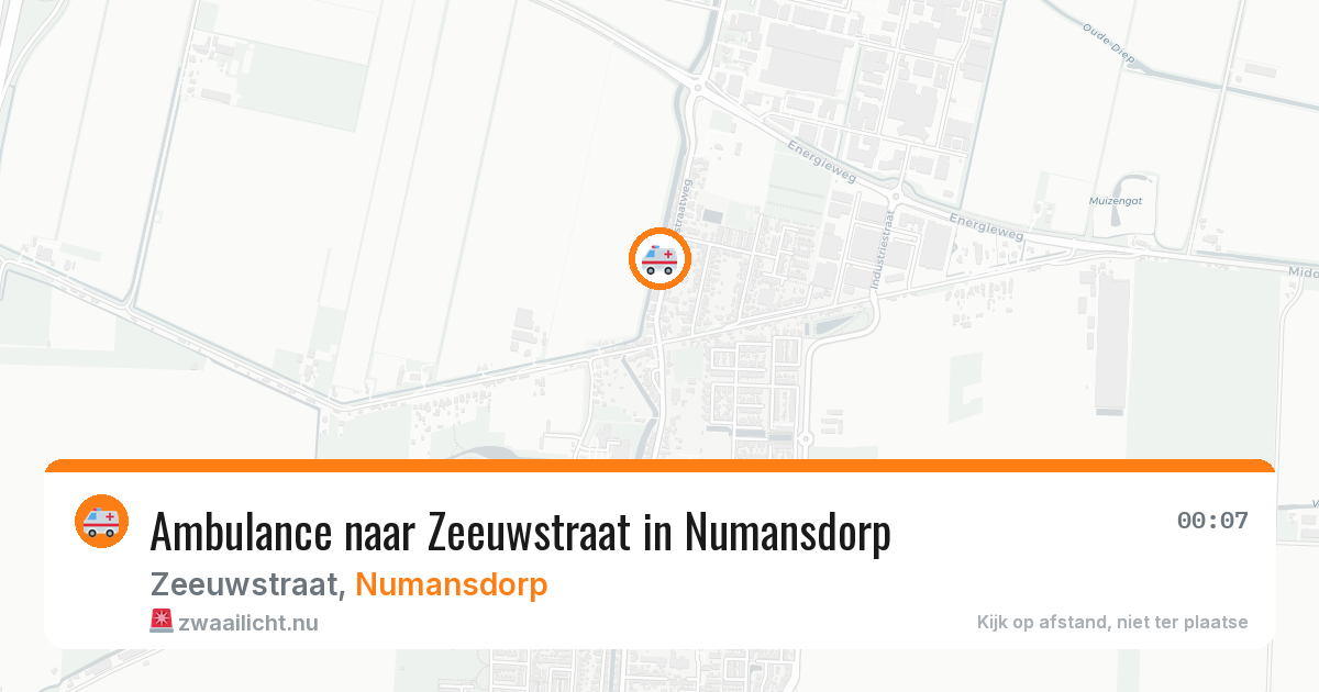 Ambulance naar Zeeuwstraat in Numansdorp — 17 jul 2026