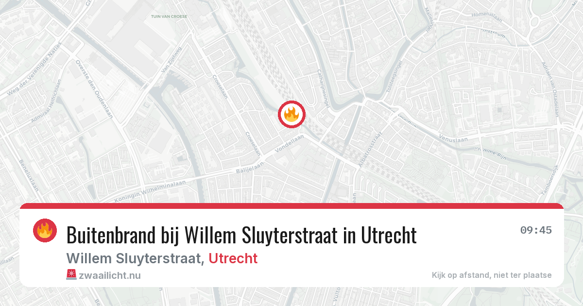 Buitenbrand bij Willem Sluyterstraat in Utrecht — 2 mei 2026