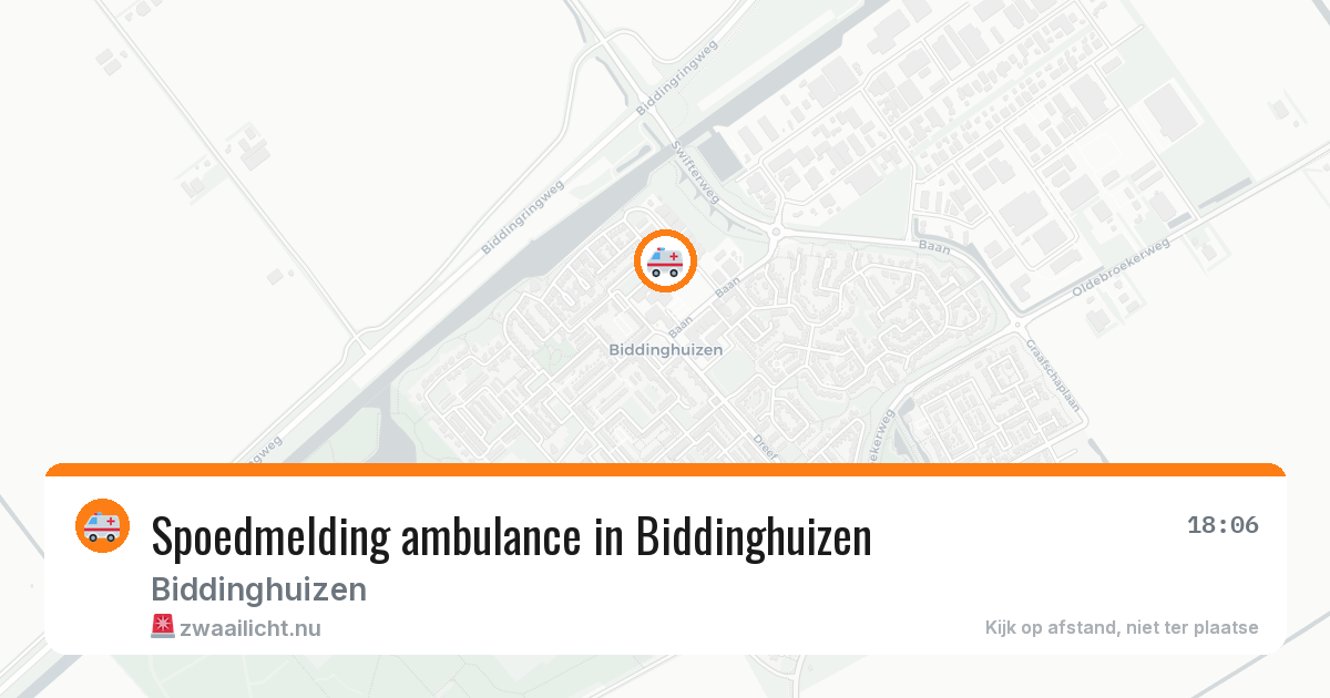 Spoedmelding ambulance in Biddinghuizen — 19 jun 2026