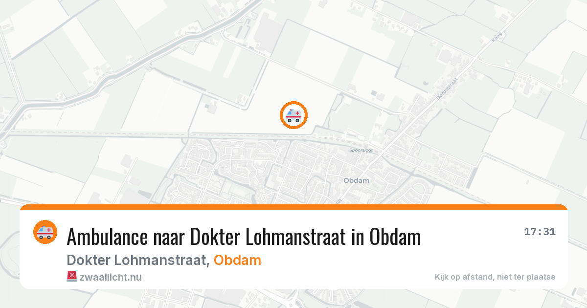 Ambulance naar Dokter Lohmanstraat in Obdam — 12 jul 2026