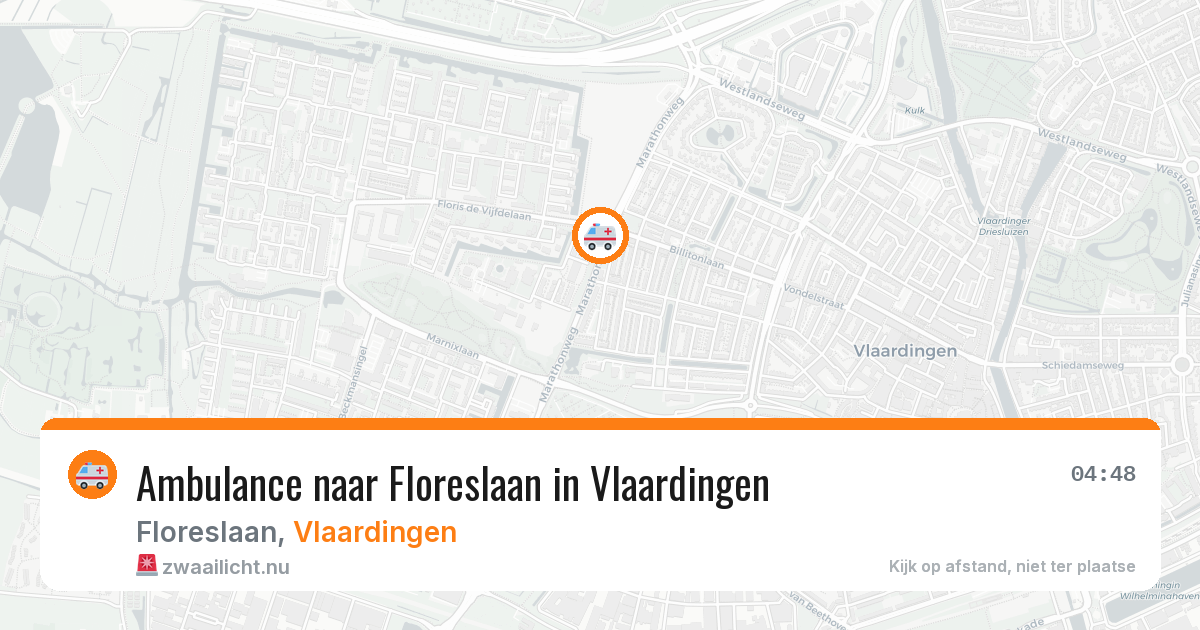 Ambulance naar Floreslaan in Vlaardingen — 22 jul 2026