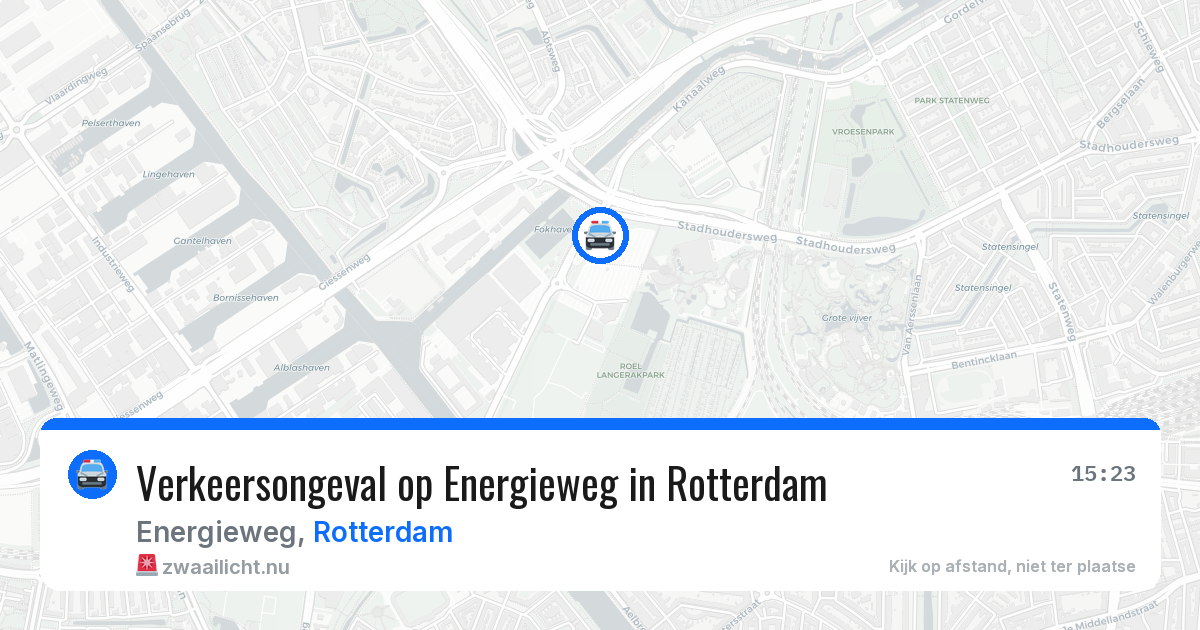 Verkeersongeval op Energieweg in Rotterdam — 7 apr 2026