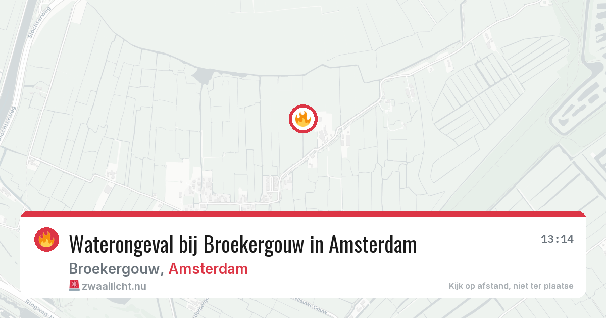 Waterongeval bij Broekergouw in Amsterdam — 17 jul 2026