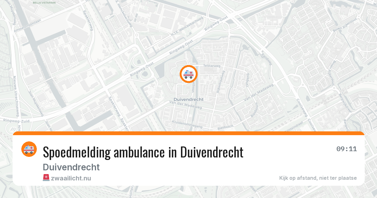 Spoedmelding ambulance in Duivendrecht — 25 jul 2026