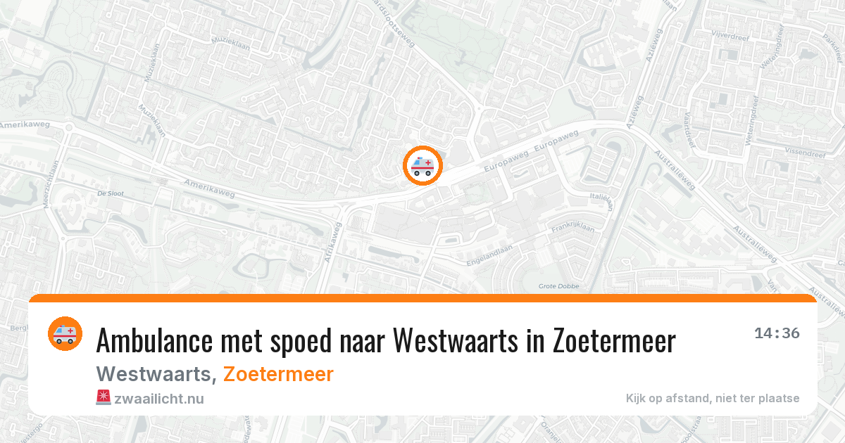 Ambulance met spoed naar Westwaarts in Zoetermeer — 11 jul 2026