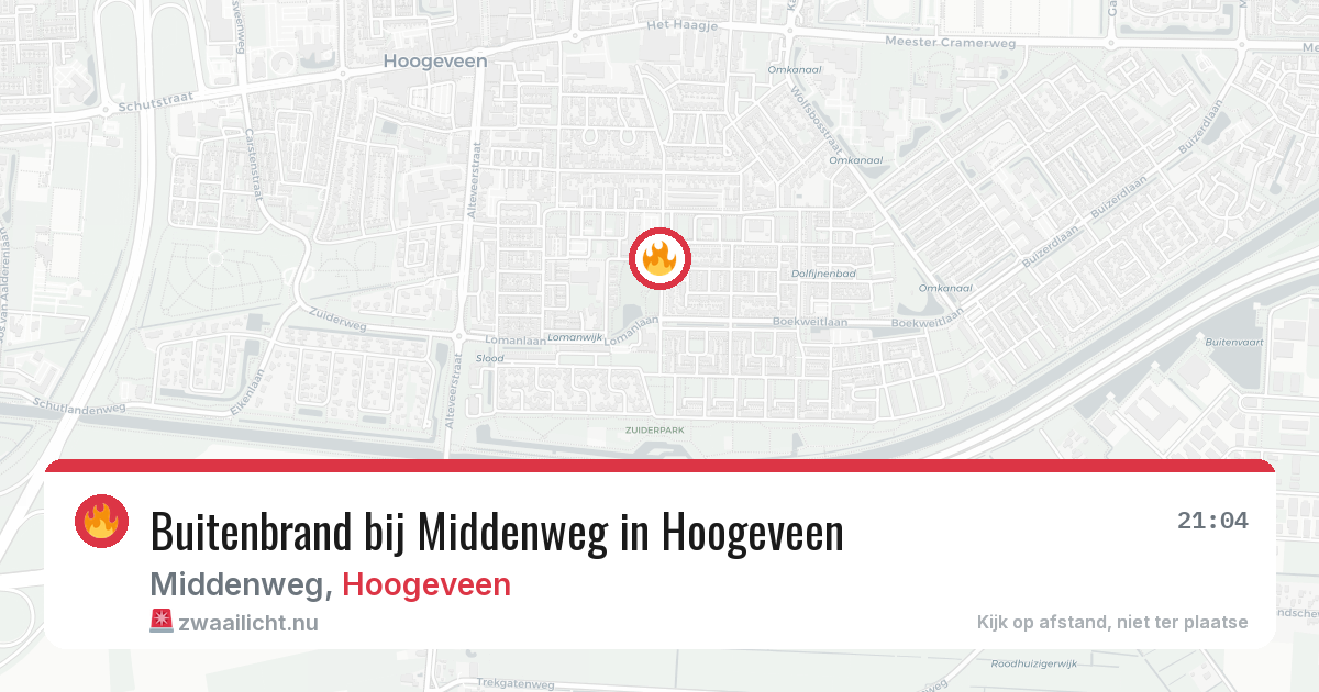 Buitenbrand bij Middenweg in Hoogeveen — 30 mei 2026