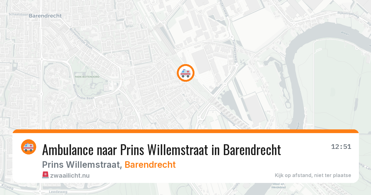 Ambulance naar Prins Willemstraat in Barendrecht — 23 mrt 2026