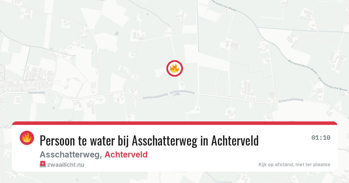 Persoon te water bij Asschatterweg in Achterveld — 16 mei 2026