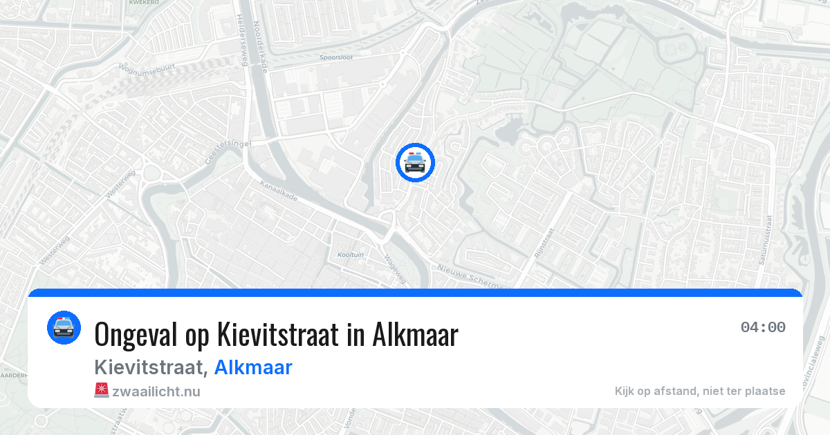 Ongeval op Kievitstraat in Alkmaar — 22 jul 2026