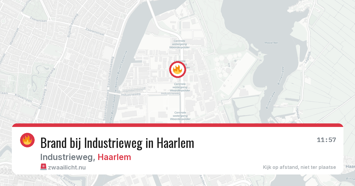 Brand bij Industrieweg in Haarlem — 9 jul 2026