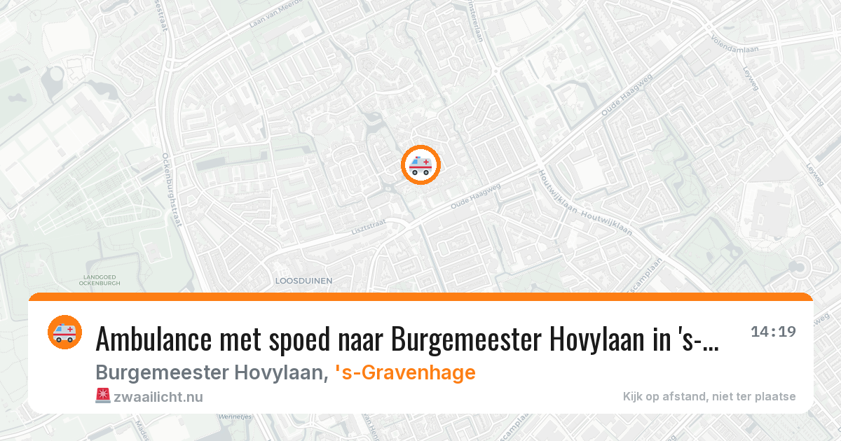 Ambulance met spoed naar Burgemeester Hovylaan in 's-Gravenhage — 11 mrt 2026