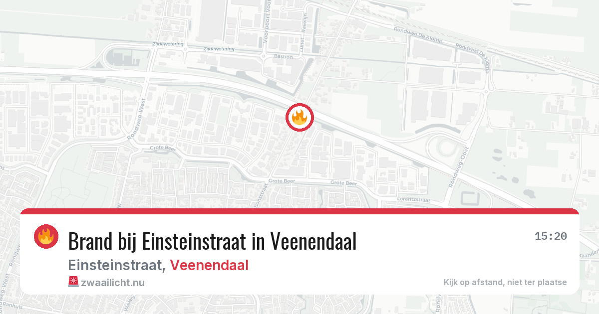 Brand bij Einsteinstraat in Veenendaal — 17 mrt 2026