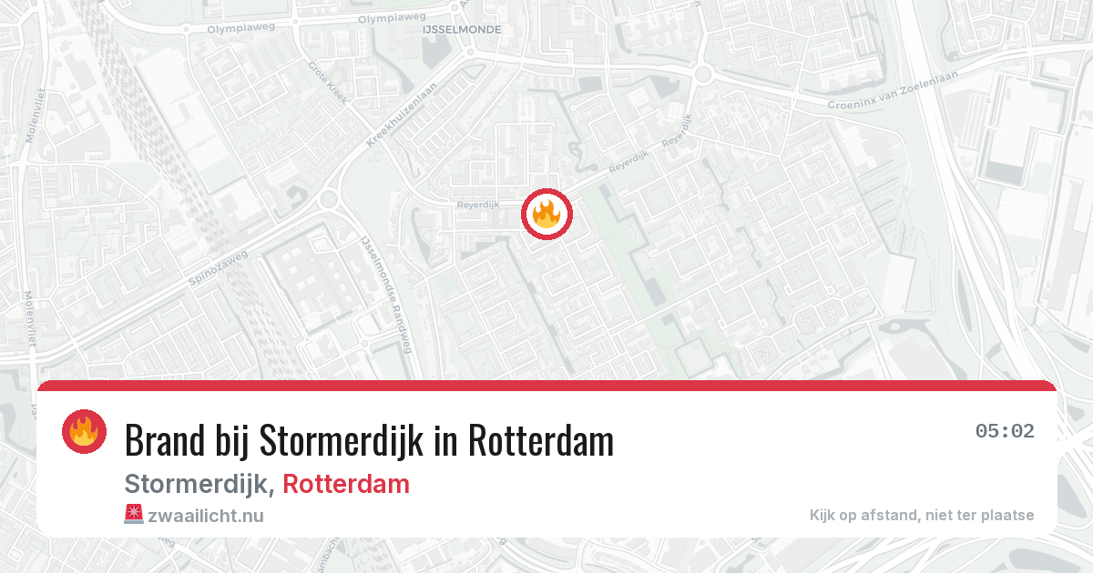 Brand bij Stormerdijk in Rotterdam — 14 mei 2026