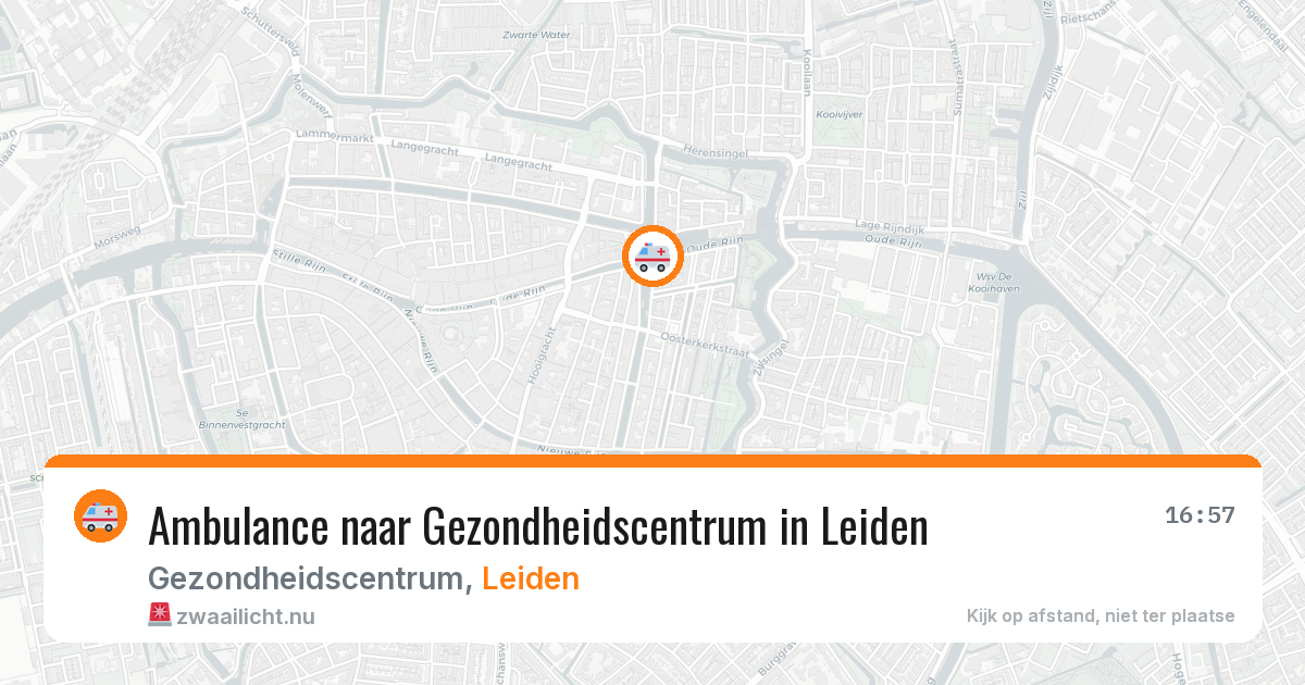Ambulance naar Gezondheidscentrum in Leiden — 12 mei 2026