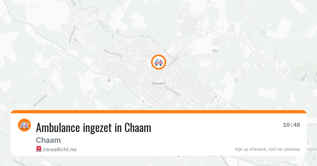 Ambulance ingezet in Chaam — 6 apr 2026
