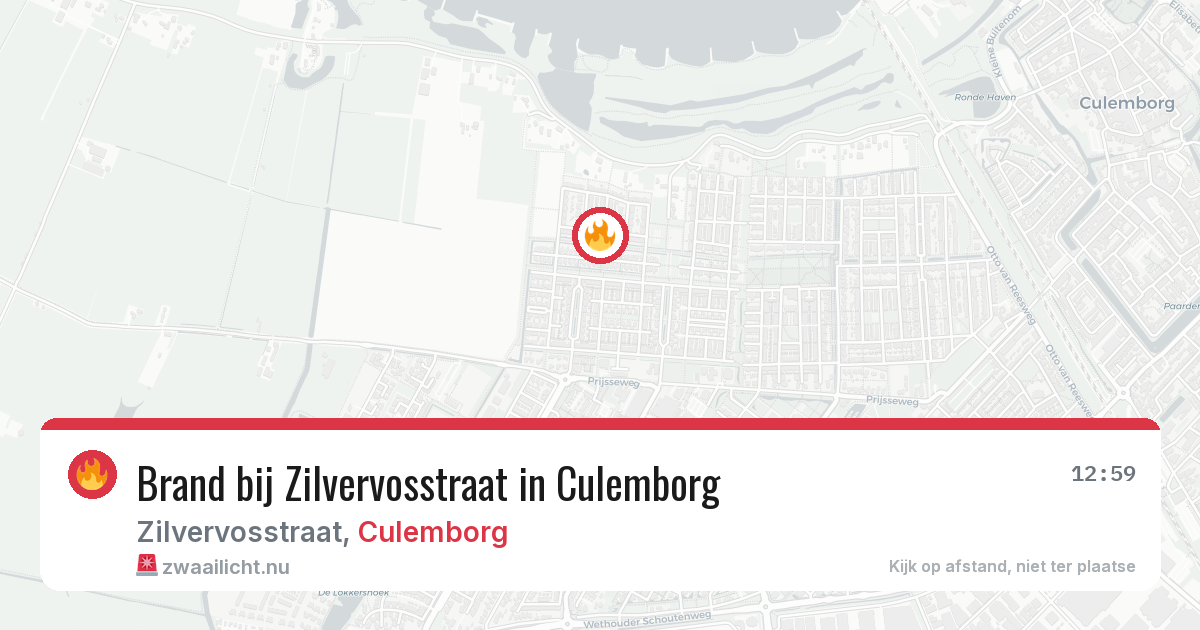 Brand bij Zilvervosstraat in Culemborg — 18 mrt 2026