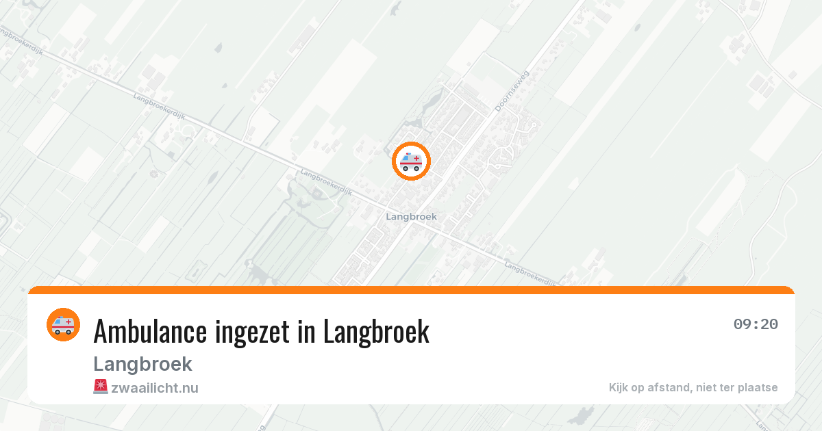 Ambulance ingezet in Langbroek — 31 mei 2026