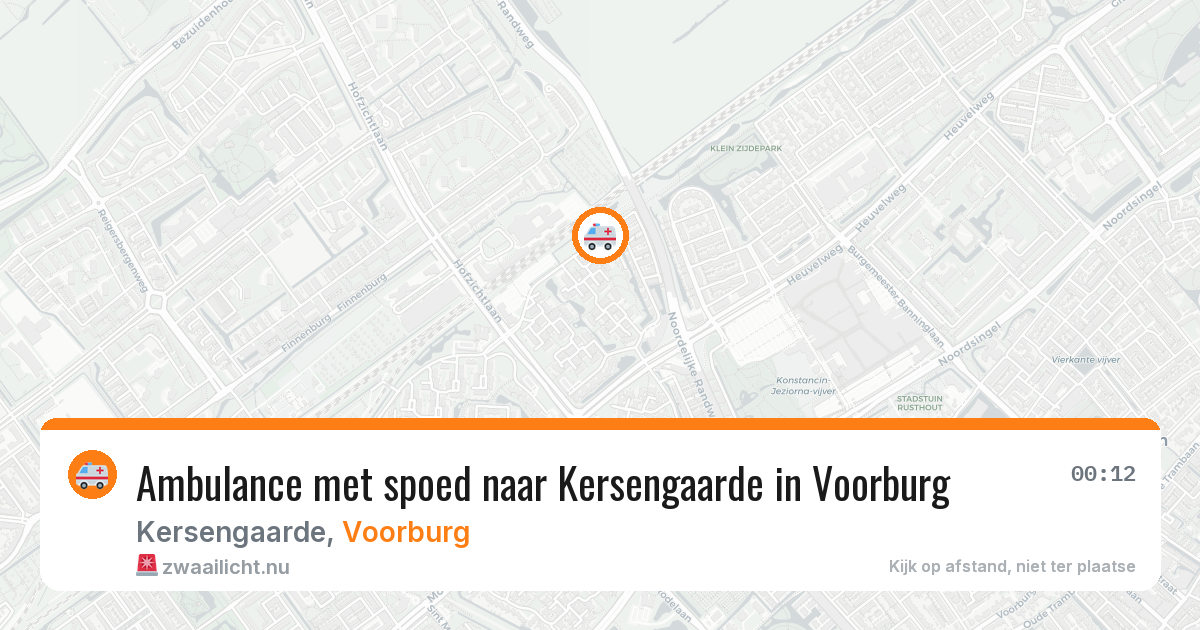 Ambulance met spoed naar Kersengaarde in Voorburg — 22 mei 2026
