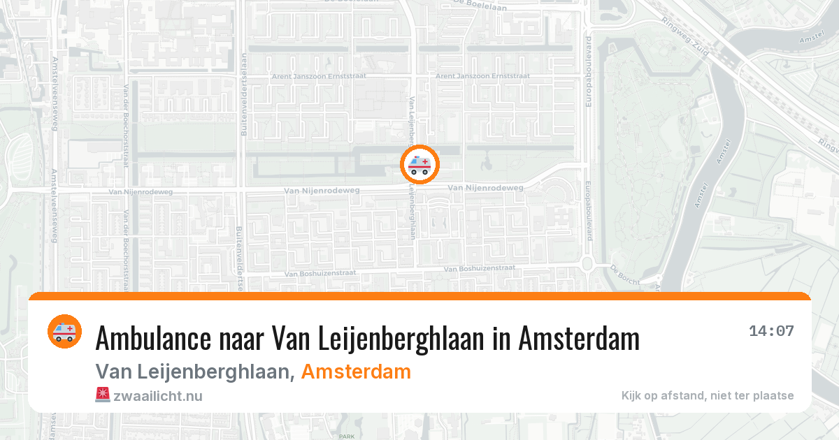 Ambulance naar Van Leijenberghlaan in Amsterdam — 15 jul 2026