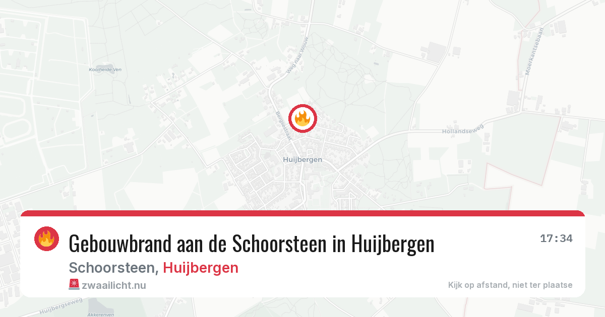 Gebouwbrand aan de Schoorsteen in Huijbergen — 10 feb 2026