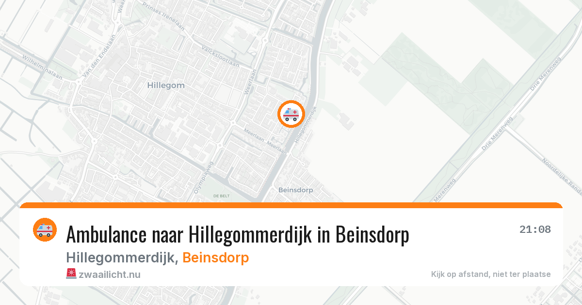 Ambulance naar Hillegommerdijk in Beinsdorp — 12 mrt 2026