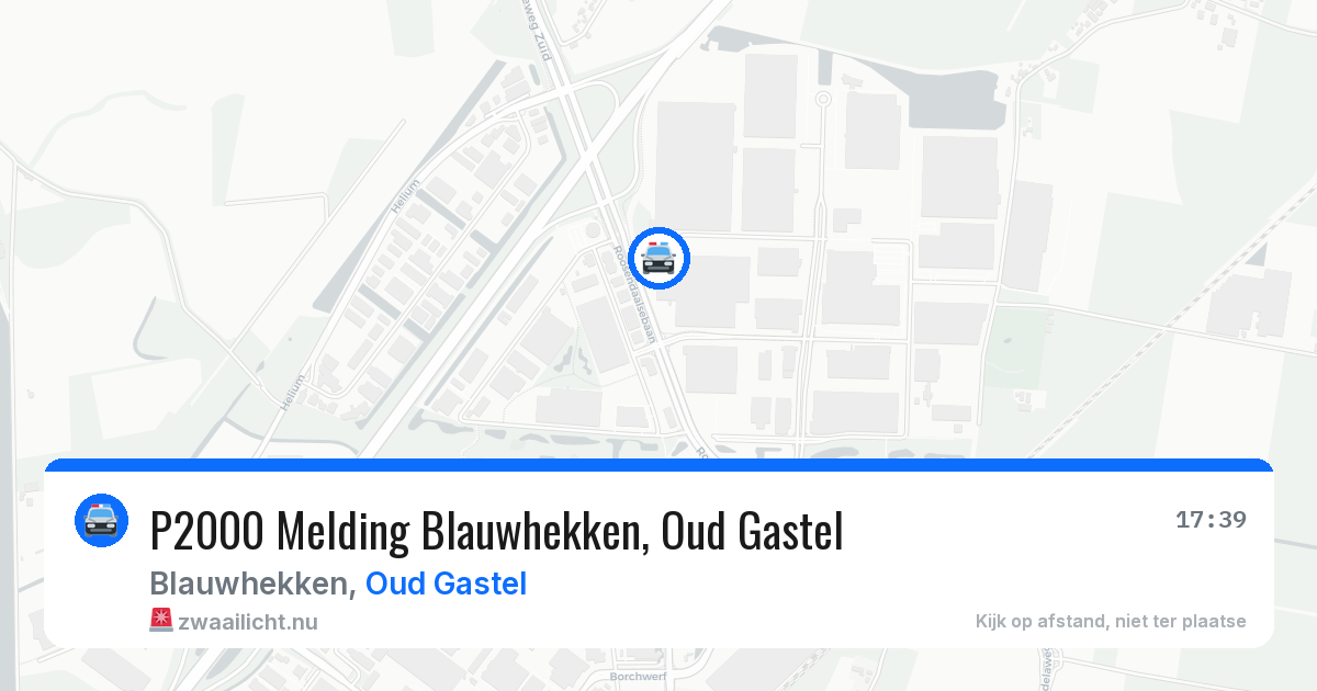 P2000 Melding Blauwhekken, Oud Gastel — 2 feb 2026