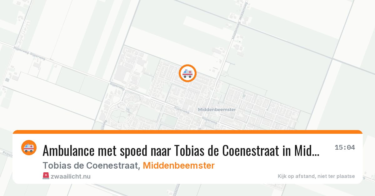 Ambulance met spoed naar Tobias de Coenestraat in Middenbeemster — 14 jul 2026