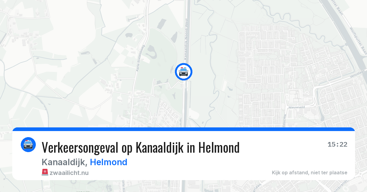 Verkeersongeval op Kanaaldijk in Helmond — 20 apr 2026