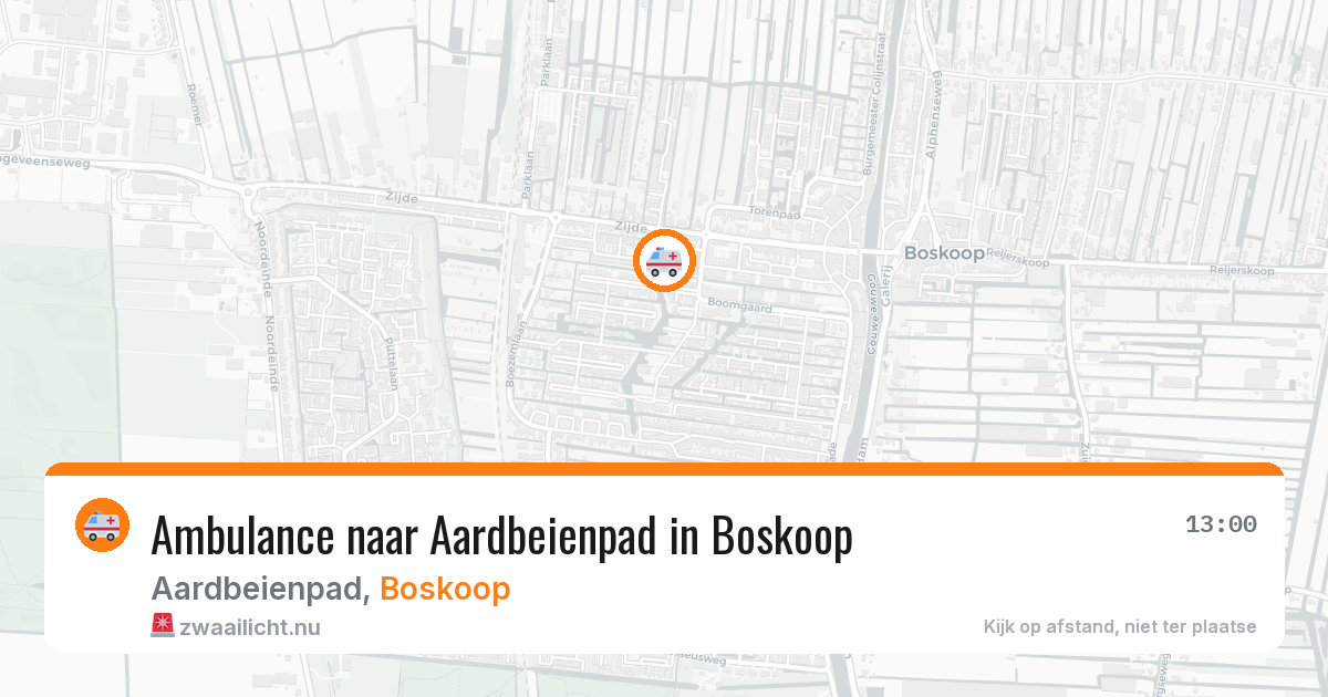 Ambulance naar Aardbeienpad in Boskoop — 14 jul 2026