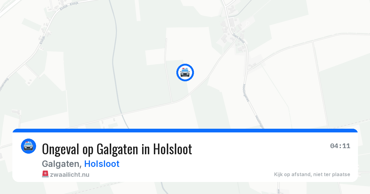 Ongeval op Galgaten in Holsloot — 29 mrt 2026