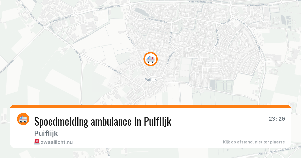 Spoedmelding ambulance in Puiflijk — 21 jul 2026