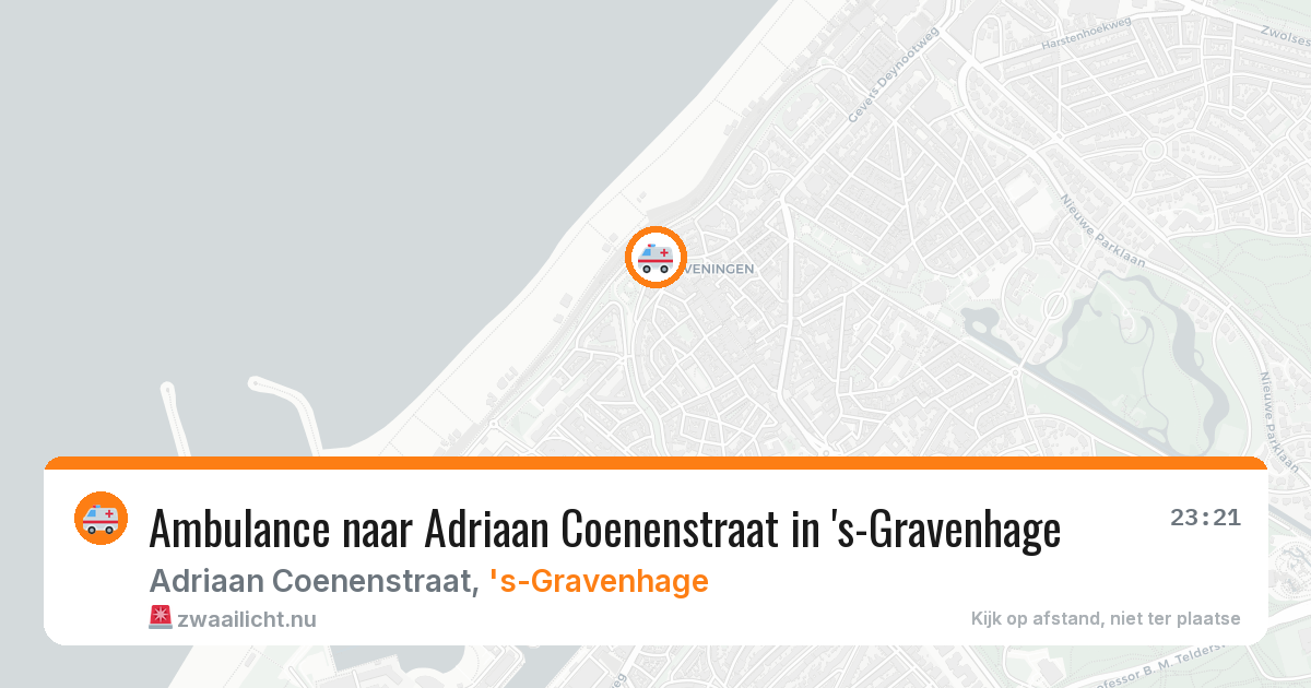 Ambulance naar Adriaan Coenenstraat in 's-Gravenhage — 20 jul 2026