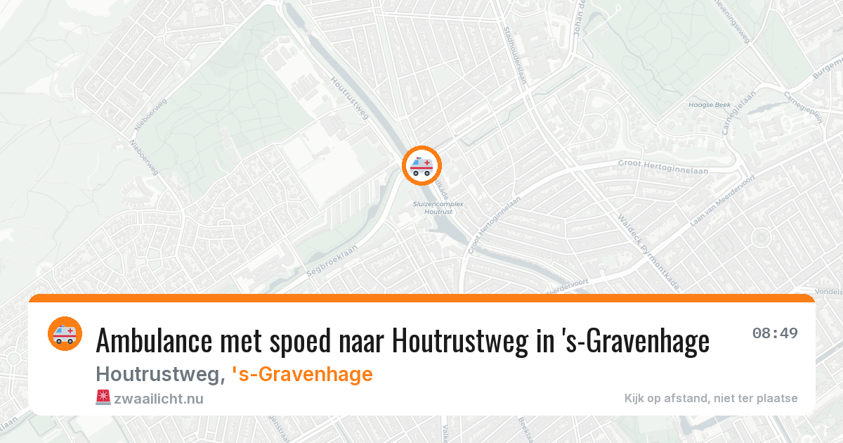 Ambulance met spoed naar Houtrustweg in 's-Gravenhage — 25 mrt 2026