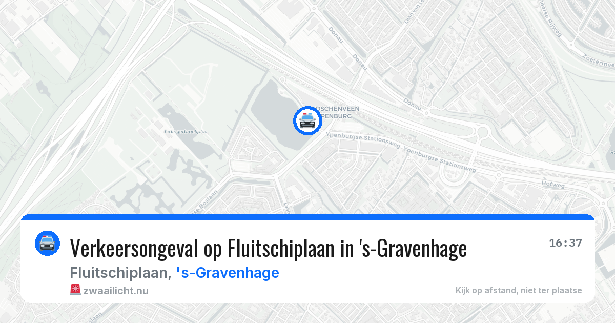 Verkeersongeval op Fluitschiplaan in 's-Gravenhage — 16 mrt 2026