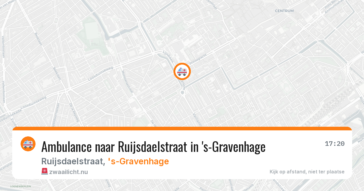 Ambulance naar Ruijsdaelstraat in 's-Gravenhage — 27 mei 2026