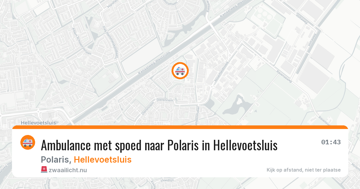 Ambulance met spoed naar Polaris in Hellevoetsluis — 23 mrt 2026