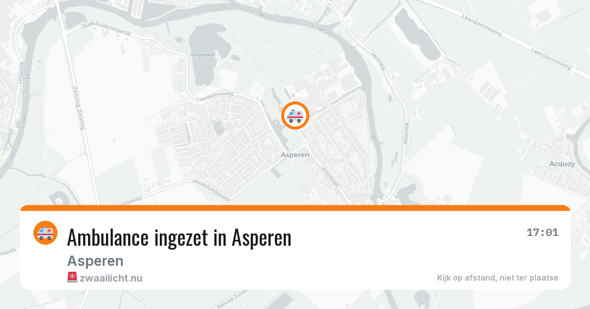 Ambulance ingezet in Asperen — 10 jul 2026