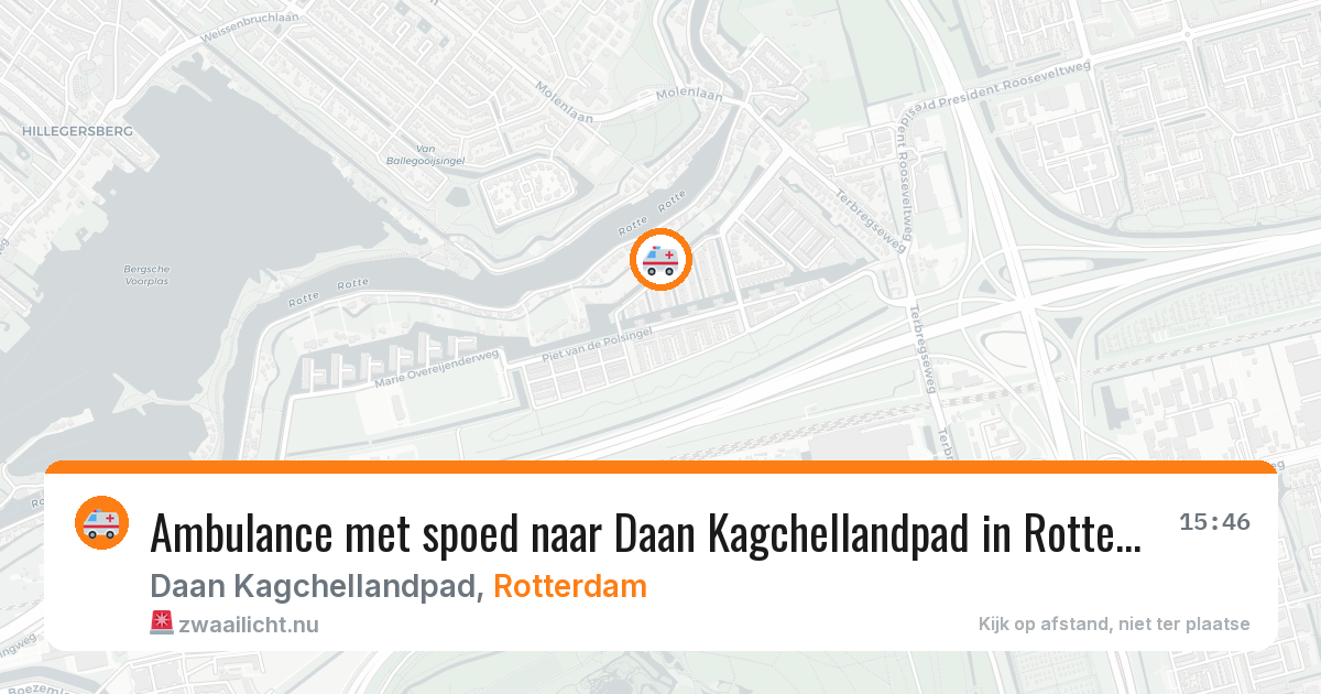 Ambulance met spoed naar Daan Kagchellandpad in Rotterdam — 14 mrt 2026