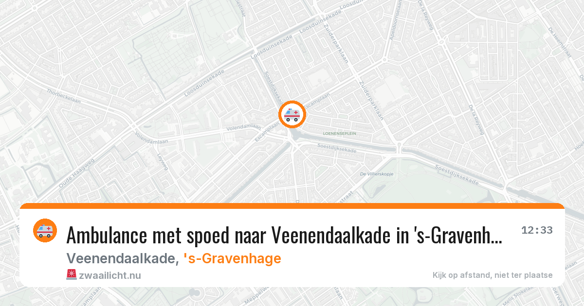 Ambulance met spoed naar Veenendaalkade in 's-Gravenhage — 10 jul 2026