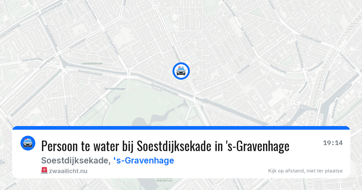 Persoon te water bij Soestdijksekade in 's-Gravenhage — 16 mei 2026