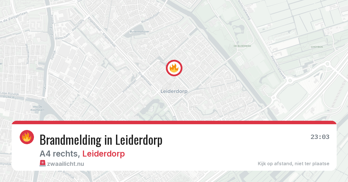 Brandmelding in Leiderdorp — 22 mei 2026