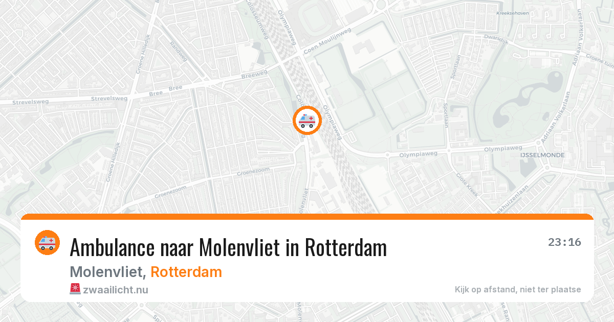 Ambulance naar Molenvliet in Rotterdam — 21 mrt 2026