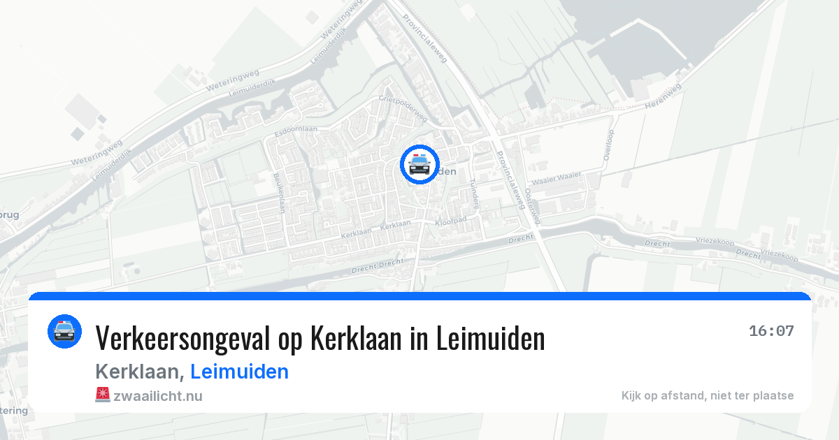 Verkeersongeval op Kerklaan in Leimuiden — 12 jul 2026