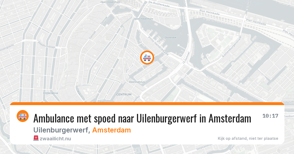 Ambulance met spoed naar Uilenburgerwerf in Amsterdam — 19 jul 2026