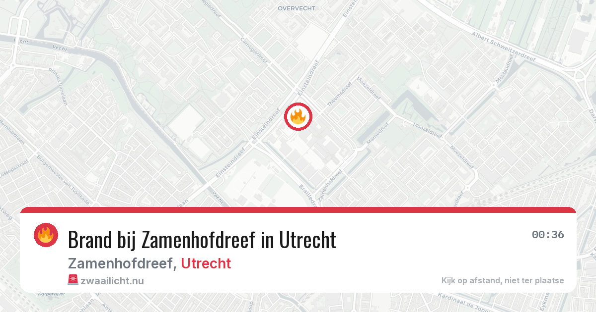 Brand bij Zamenhofdreef in Utrecht — 19 mei 2026